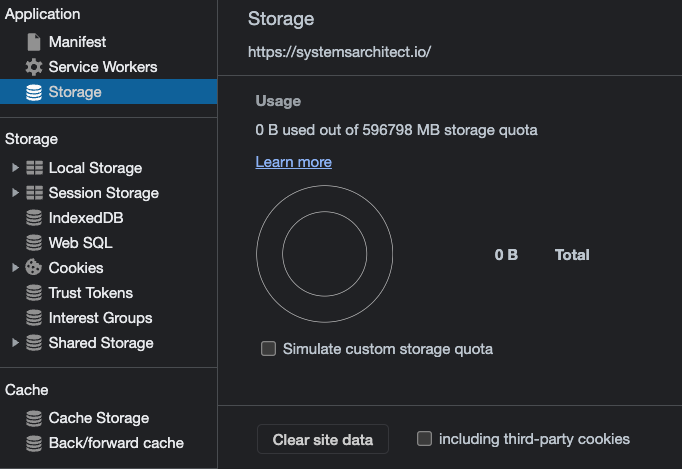 Dev Tools Storage