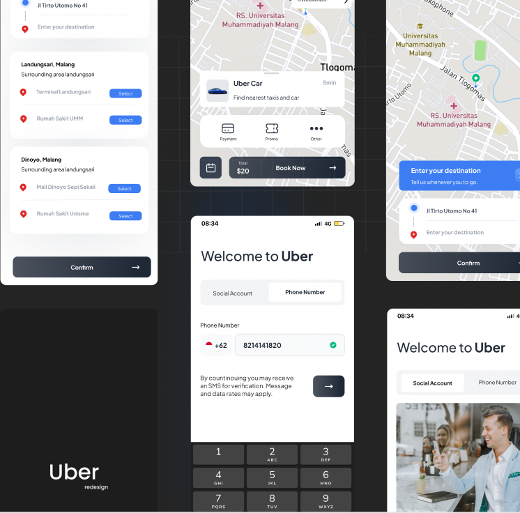 UI reidesharing redesign splash